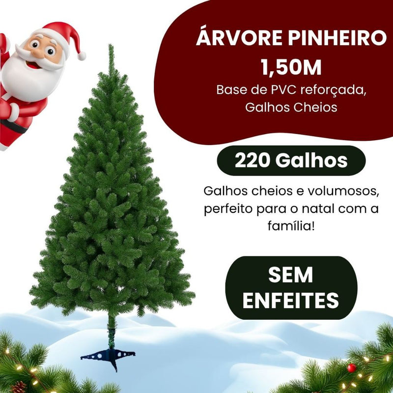Árvore de Natal Pinheiro Canadense Premium Verde (120, 150 e 180 cm)