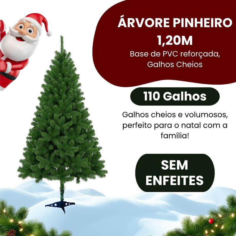 Árvore de Natal Pinheiro Canadense Premium Verde (120, 150 e 180 cm)