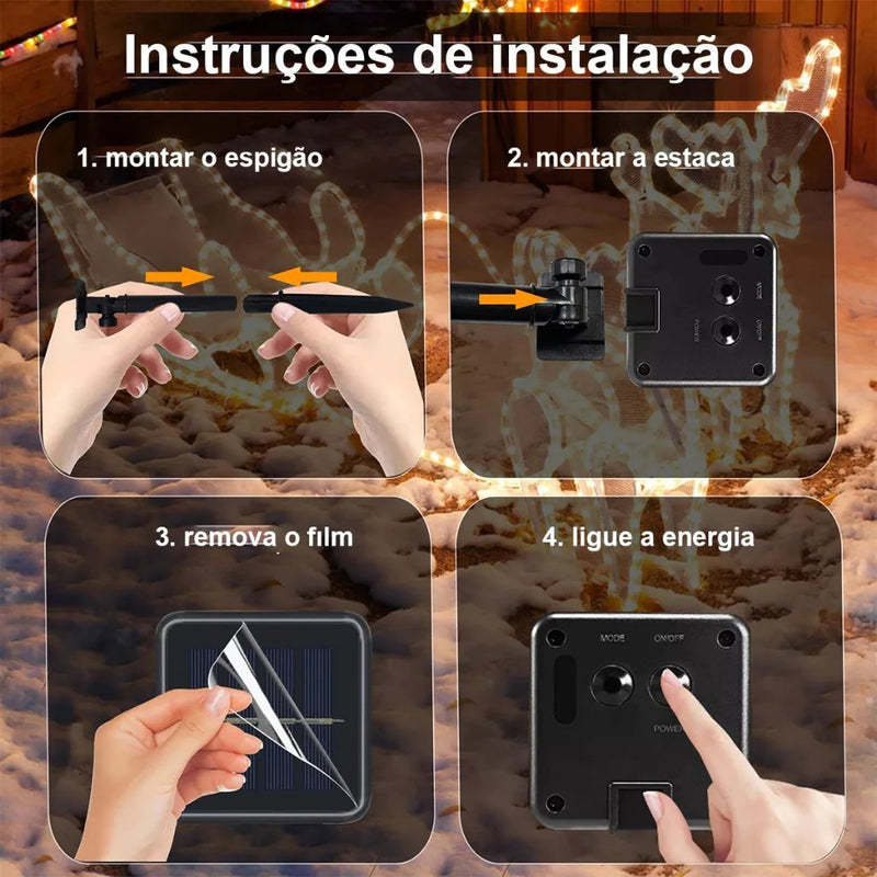 Luzes de Corda LED Solares 10m/20m à Prova d'Água – Decoração Mágica