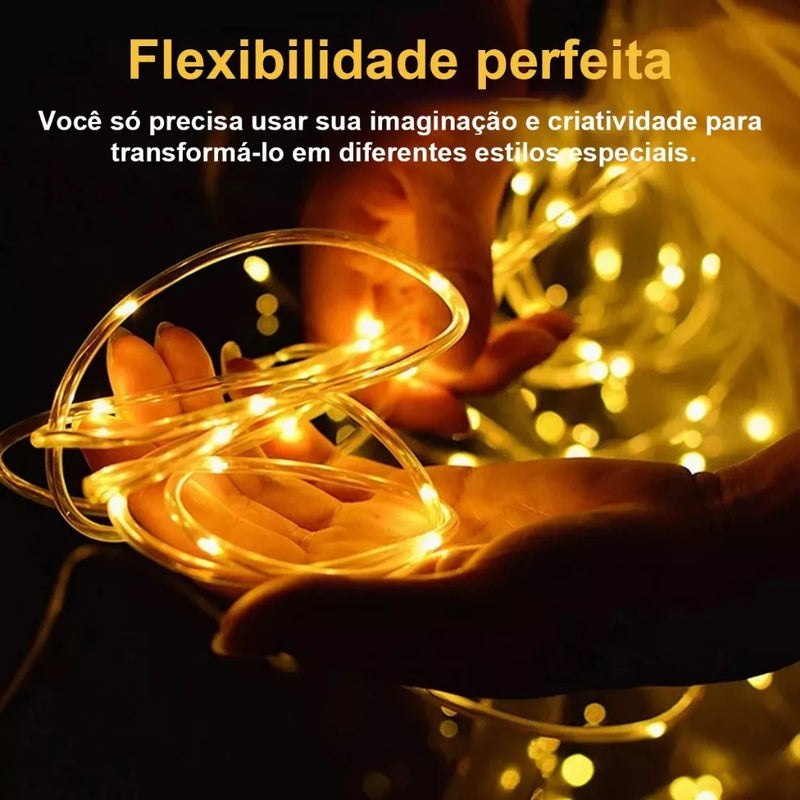 Luzes de Corda LED Solares 10m/20m à Prova d'Água – Decoração Mágica