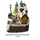 Vila Natalina com Luz e Som e Trenzinho Giratório – 19x22 cm (Pilhas ou Energia)