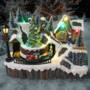 Vila Natalina com Luz e Som e Trenzinho Giratório – 19x22 cm (Pilhas ou Energia)