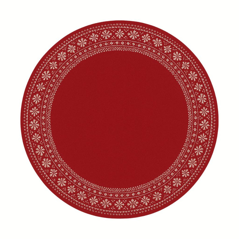 Tapete Redondo Natalino Antiderrapante 88cm para Sala e Quarto