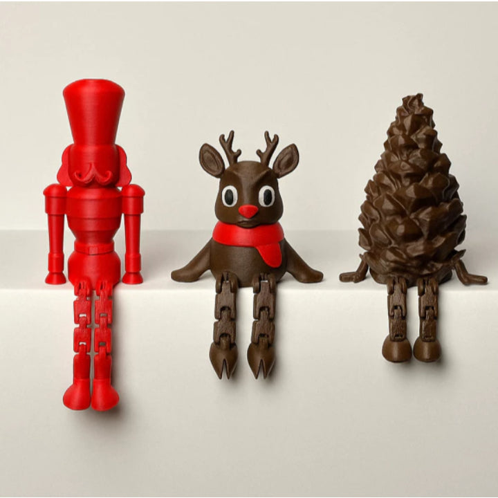 Miniaturas Natalinas Articuladas 3D – Kit Personalizável