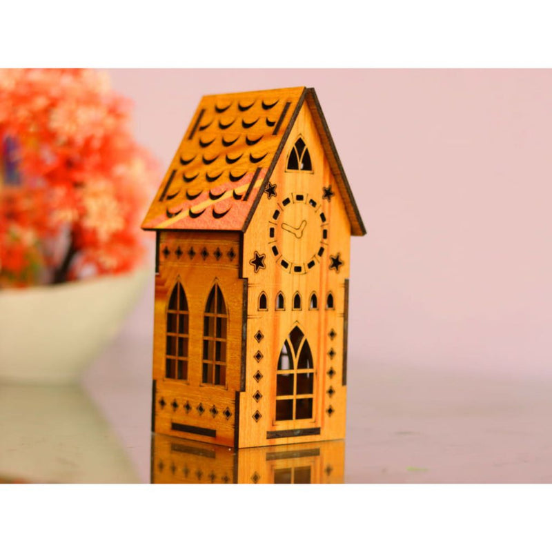 Trio de Casinhas Decorativas em MDF 3mm para Montar – Natal (15 cm)