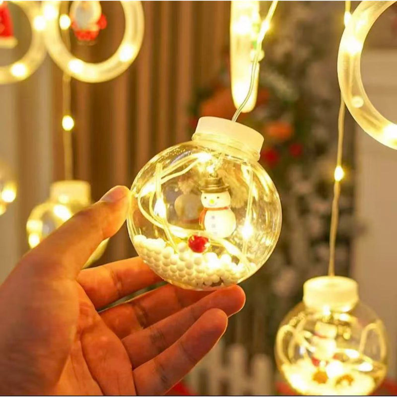 Cortina Cascata Natalina LED 3 m Bivolt com Conector Traseiro – Branco Quente