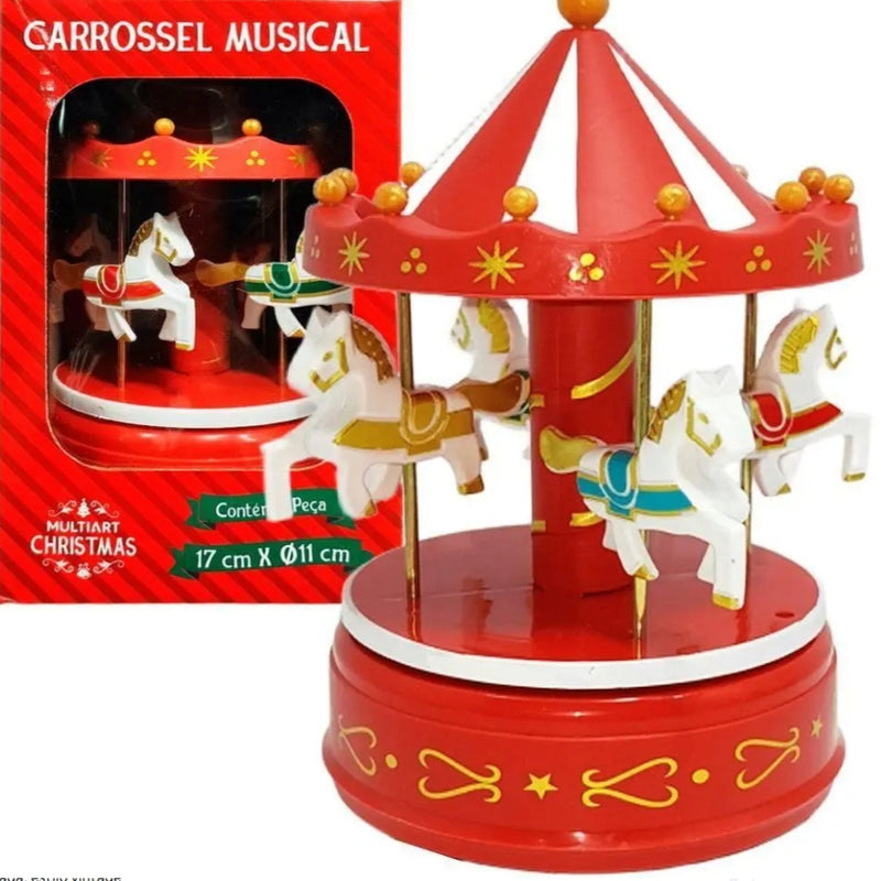 Carrossel Natalino Musical Multiart – Sem Pilhas (17x11 cm)