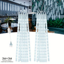 Kit 2 Cascatas LED Chuva de Meteoro 8 Tubos (IP65, Bivolt, Conectável)