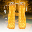 Kit 2 Cascatas LED Chuva de Meteoro 8 Tubos (IP65, Bivolt, Conectável)