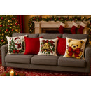 Kit 5 Capas de Almofadas Natalinas em Suede 45x45 cm (Sem Enchimento)