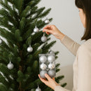 Kit 8/16/24 Bolas de Natal 8cm Vermelhas e Douradas