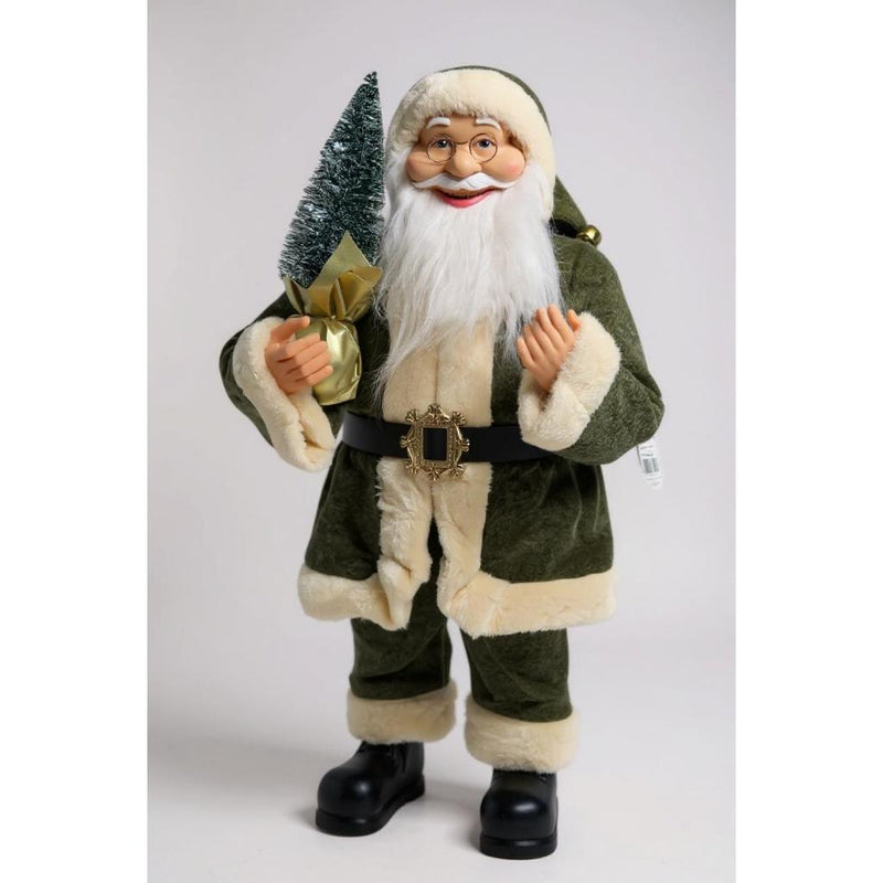 Boneco Papai Noel Luxo 60cm em Pé - Vermelho ou Dourado