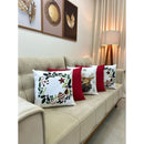 Kit 5 Capas de Almofadas Natalinas em Suede 45x45 cm (Sem Enchimento)