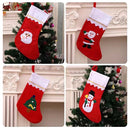 Meia Natalina Tamanho Grande para Decoração de Lareira (36x16 cm)