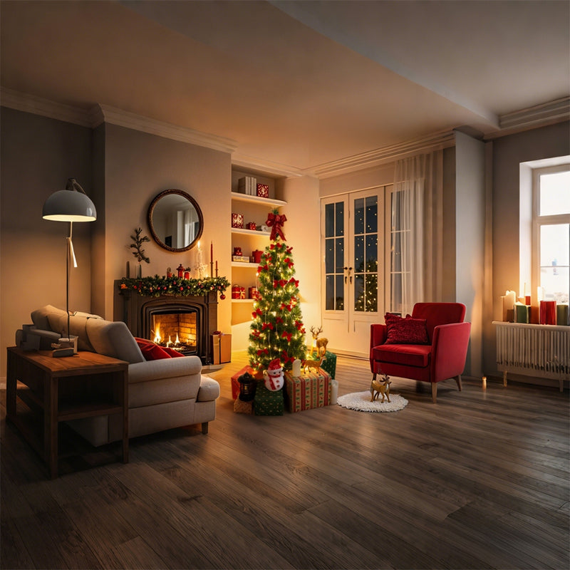 Árvore de Natal 120cm Decorada Completa com Luzes USB (até 71 Enfeites)