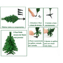 Árvore de Natal 120cm Decorada Completa com Luzes USB (até 71 Enfeites)