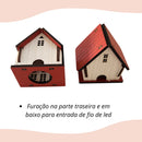 Vila Natalina com Igrejinha e Casinhas – Kit 5 Peças em MDF Premium