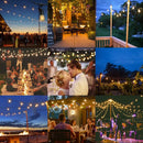 Varal de Luzes LED G40 15m (Kit 2 Cordões) 25x2 Lâmpadas 2700K IP65 E12 110V