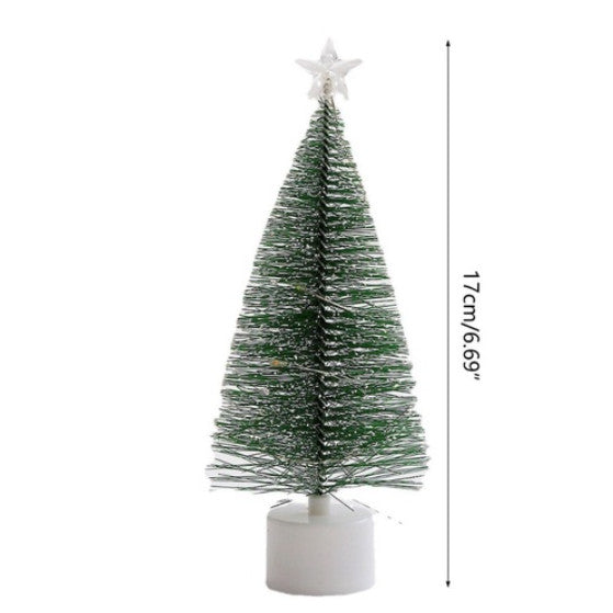 Mini Árvore de Natal de Mesa com LED 17,2 cm - Efeito Neve