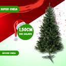Árvore de Natal Pinheiro Verde Dobrável Cheia — 120/150/180/210 cm (144–508 galhos)