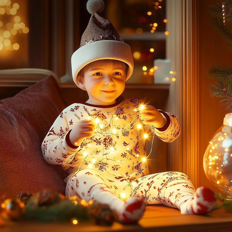 Kit 10 Luzes Fada 2m (20 LEDs) EX Decor – 3 Modos, IP55, Fio Flexível