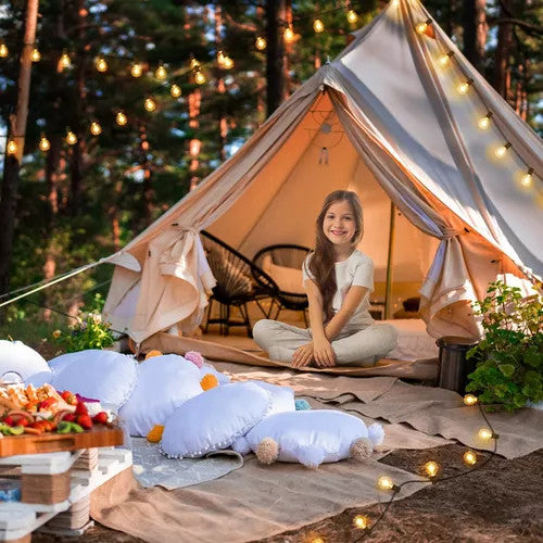 Varal de Luzes LED G40 15m (Kit 2 Cordões) 25x2 Lâmpadas 2700K IP65 E12 110V