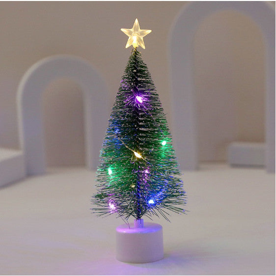 Mini Árvore de Natal de Mesa com LED 17,2 cm - Efeito Neve