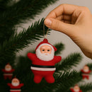 Mini Papais Noel Decorativos – Kit com 9 Peças